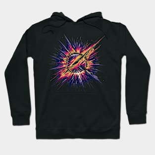 Geometric Solar Burst: Solar Flare Hoodie